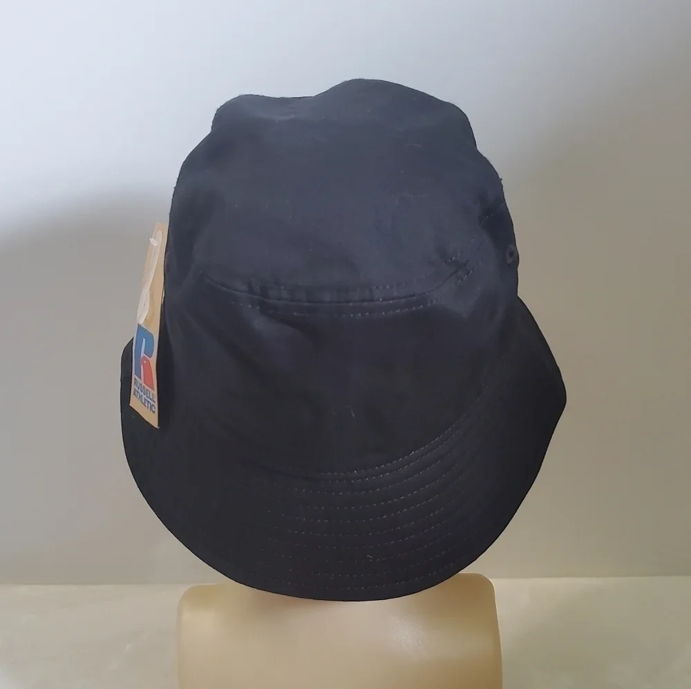 𝅺NWT Russell Athletic Black Festy Adult Unisex Bucket Hat Cap